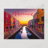 Architektur des Sunset Water Canal in Venedig Postkarte (Vorderseite)