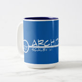 Architektur, die Titel-Tasse (Licht, zeichnet) Zweifarbige Tasse (Vorderseite Links)