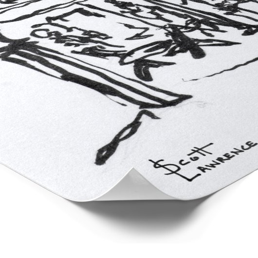 Architektur | Dinan, Bretagne, Frankreich Poster (Ecke)