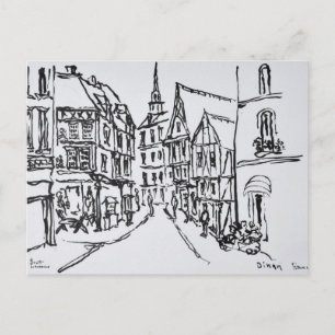 Architektur Dinan, Bretagne, Frankreich Postkarte