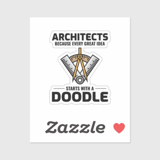 Architektur Doodles Innendesign Innovation Funny Aufkleber (Blatt)