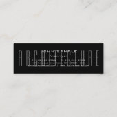 Architektur-elegantes berufliches Perlen-Ende Mini Visitenkarte (Rückseite)