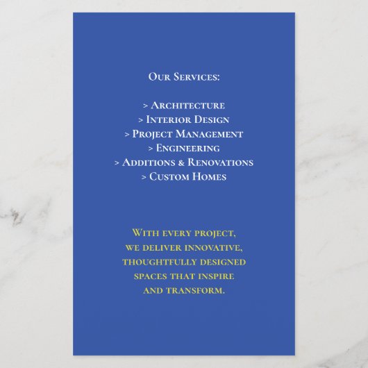 Architektur-Engineering Flyer (Hinten)