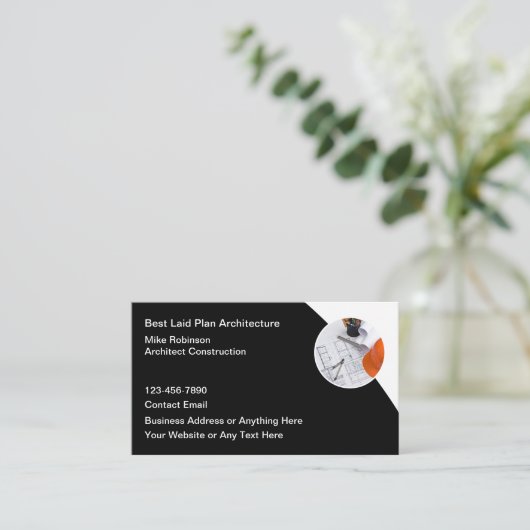 Architektur für Baukarten Visitenkarte (Stehend Vorderseite)