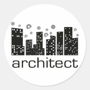 Architektur Gebäude Cooles Design! Runder Aufkleber