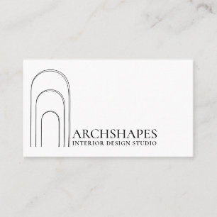 Architektur Geometrie Innenarchitekt weiß Visitenkarte