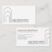 Architektur Geometry Innenarchitektur Designer wei Visitenkarte (Vorne/Hinten)