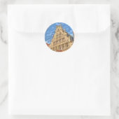Architektur-Geschichte - Gent Runder Aufkleber (Tasche)