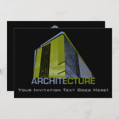 Architektur Grafik Einladung (Vorne/Hinten)