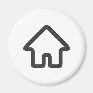 Architektur-Haus-Symbol für Immobilien Magnet