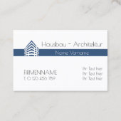 architektur hausbau visitenkarte (Vorderseite)