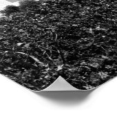 Architektur im Getty Center in Schwarz und Weiß Poster (Ecke)