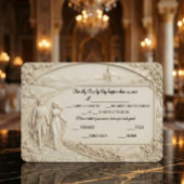 Architektur im romantischen Stil der Alten Welt RSVP Karte