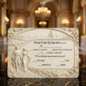 Architektur im romantischen Stil der Alten Welt RSVP Karte