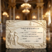 Architektur im romantischen Stil der Alten Welt RSVP Karte