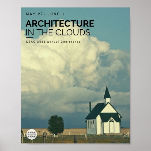 Architektur in den Wolken Poster (Vorne)