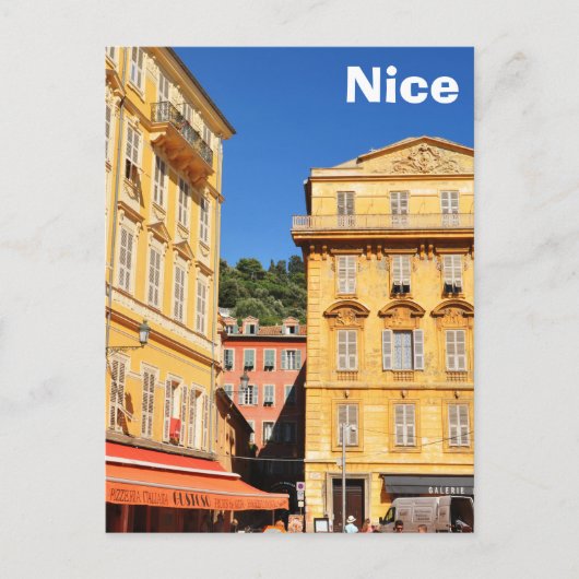 Architektur in Nizza, Frankreich Postkarte (Vorderseite)
