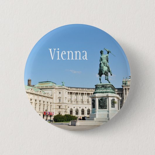Architektur in Wien, Österreich Button (Vorderseite)