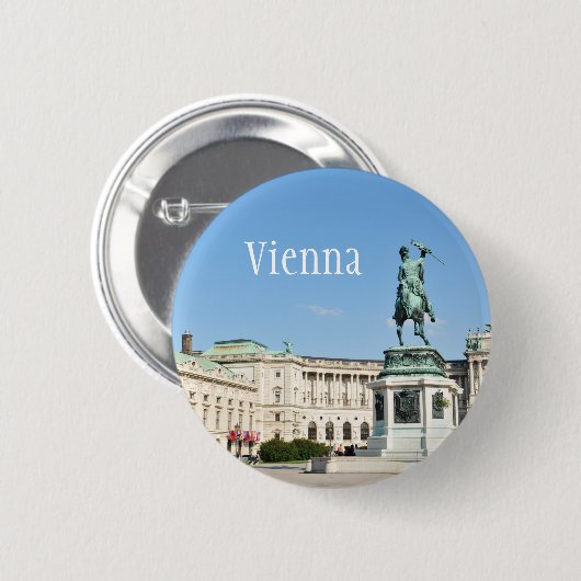 Architektur in Wien, Österreich Button (Vorne & Hinten)