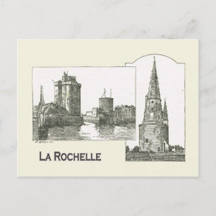 Architektur, La Rochelle, Hafeneinfahrt, Kirche Postkarte