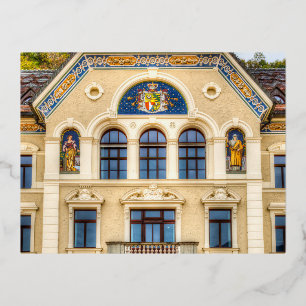 Architektur Liechtensteins Folien Feiertagspostkarte