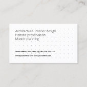 Architektur Masterplan Innendesign Box Visitenkarte (Rückseite)