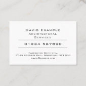 Architektur mit QR Code Business Card Visitenkarte (Rückseite)