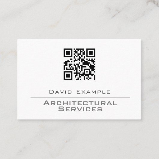 Architektur mit QR Code Business Card Visitenkarte (Vorderseite)