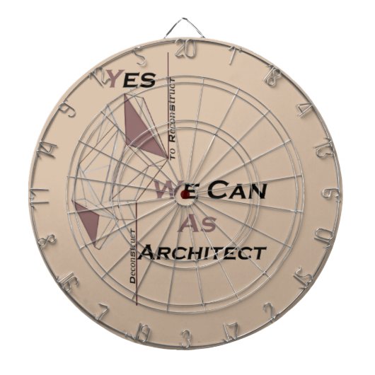 Architektur, modernes Design, geometrische Kunst, Dartscheibe (vorne)