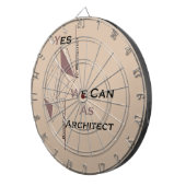 Architektur, modernes Design, geometrische Kunst, Dartscheibe (Vorderseite rechts)