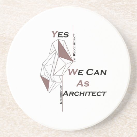 Architektur, modernes Design, geometrische Kunst, Getränkeuntersetzer (Vorne)