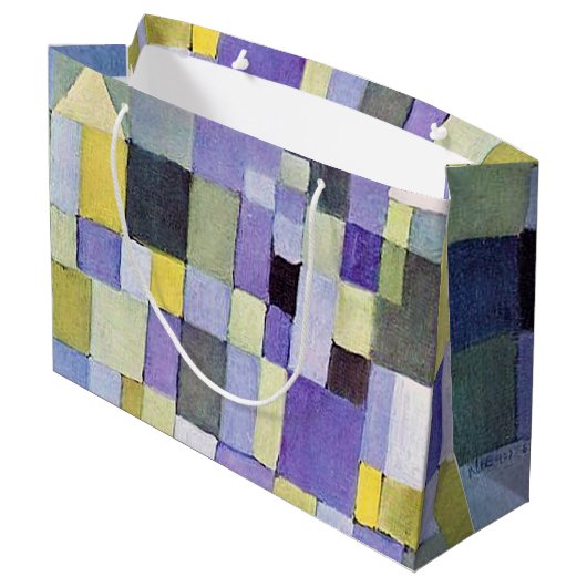 Architektur, Paul Klee große Geschenktasche Geschenktüte (Rückseite Schrägansicht)