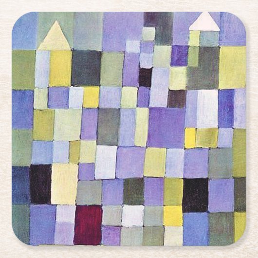 Architektur, Paul Klee Rechteckiger Pappuntersetzer (Vorderseite)
