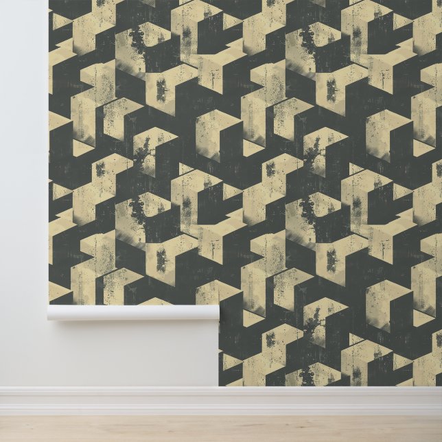 Architektur Platz 3D Haus Illusion modern Tapete (Anwendung)