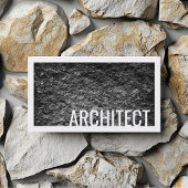 Architektur Rough Cement Wall White Border Card Visitenkarte