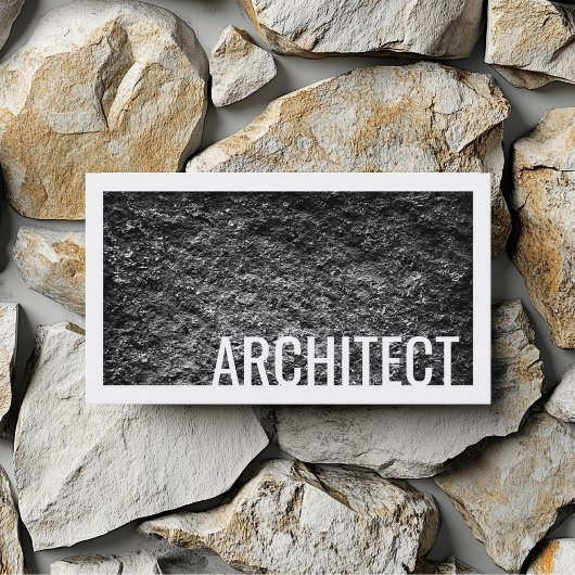 Architektur Rough Cement Wall White Border Card Visitenkarte