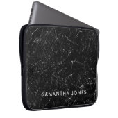 Architektur Schwarz-weißer Marmor Elegant Laptopschutzhülle (Vorne Rechts)