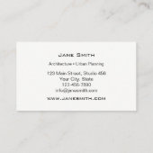 Architektur Stadtplanung Visitenkarte (Rückseite)