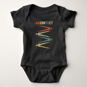 Architektur-Student Bauwesen Retro-Architekt Baby Strampler