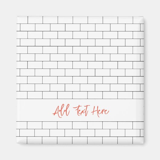 Architektur Subway Tile Moderne klassische eigene  Magnet (Vorne)