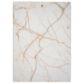 Architektur Textur weißes Marmor Gold Klemmbrett (Rückseite)