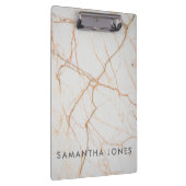 Architektur Textur weißes Marmor Gold Klemmbrett (Rechts)