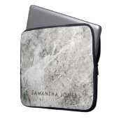 Architektur Texturweißes Marmorgranit Laptopschutzhülle (Vorderseite Links)