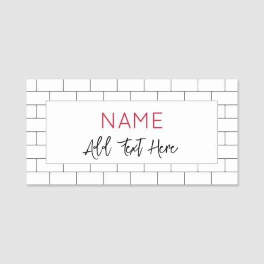 Architektur U-Bahn-Tile Moderne Wirtschaft Namensschild (Vorderseite)