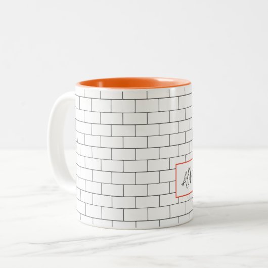 Architektur U-Bahn-Tile Moderner klassischer Text Zweifarbige Tasse (Vorderseite Links)