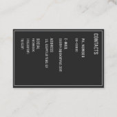 Architektur Visitenkarte (Rückseite)