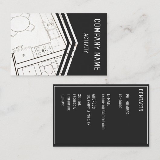 Architektur Visitenkarte (Vorne/Hinten)