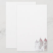 Architektur von Belarus Mir Briefpapier (Vorne/Hinten)