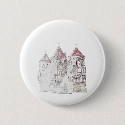 Architektur von Belarus Mir Button (Vorderseite)