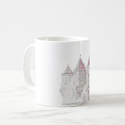 Architektur von Belarus Mir Kaffeetasse (Vorderseite Links)